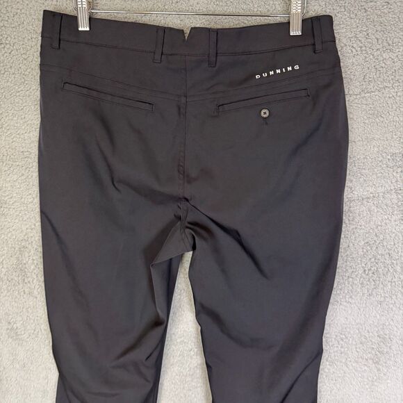 S Dunning Golf Pants Mens 34x31 Black Performance Flat Front Stretch Activewear - Picture 9 of 11